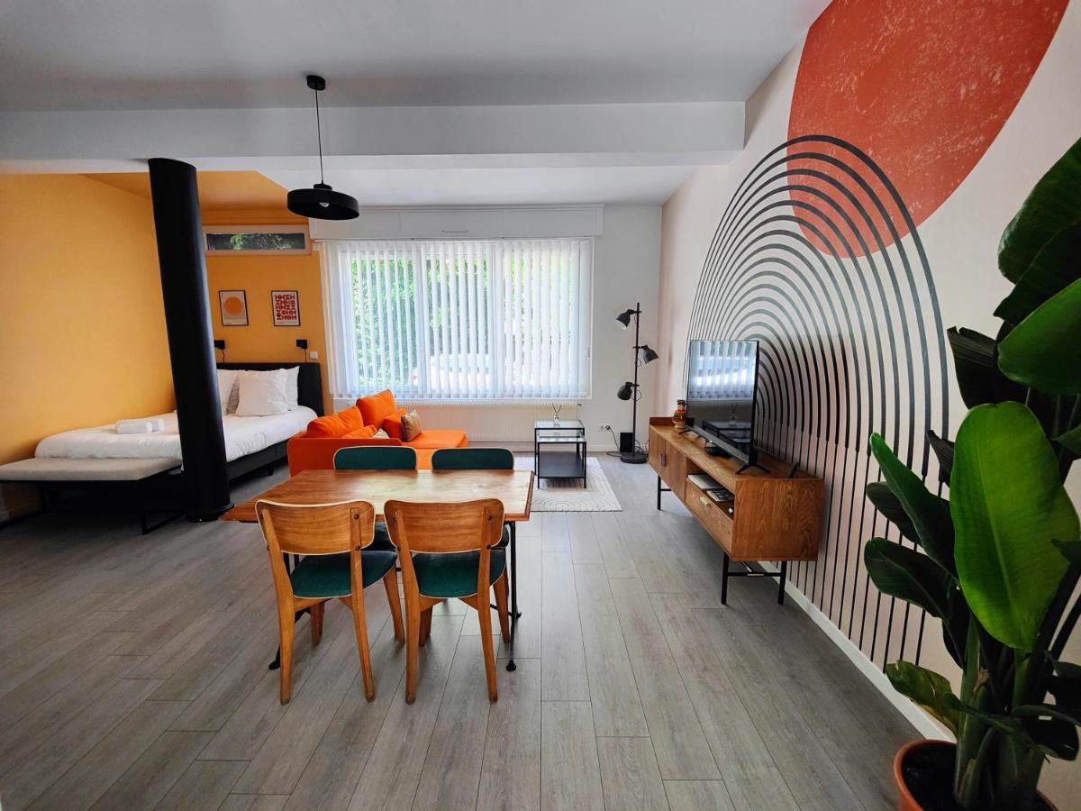 Le Rainbow - Grand Studio Avec Terrasse Dunkirk Bagian luar foto